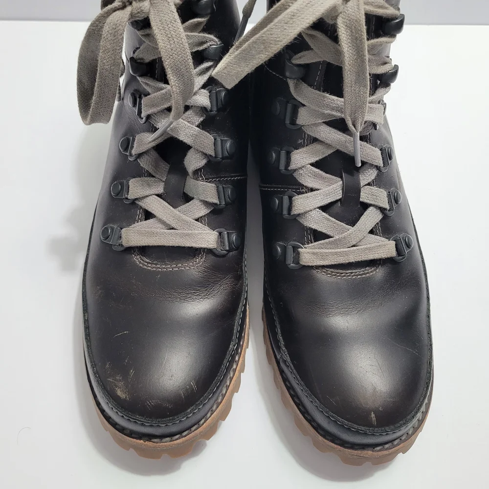 Womens Chaco Black Fields Hiking Lace Up Boots - Picture 8 of 11